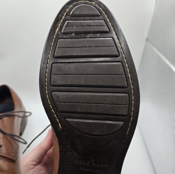 Cole Haan Lenox Hill Cap Toe Lace Up Brown Leather Loafers/shoes. Mens 8 main image 8